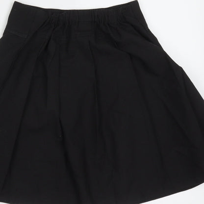 TU Girls Black  Polyester A-Line Skirt Size 9 Years  Regular  - school