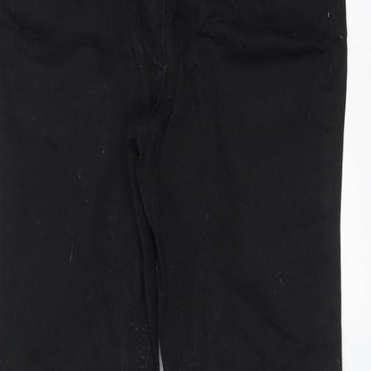 South Womens Black  Cotton Straight Jeans Size 8 L29 in Regular Zip