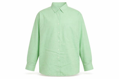 Mens UK Size 16 Piscador Green  Button-Up Long Sleeve Casual Shirt