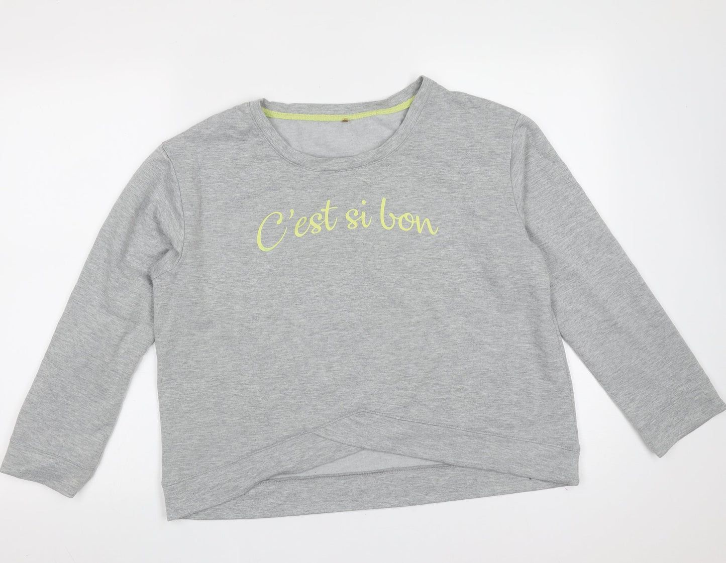 George Womens Grey  Polyester Pullover Sweatshirt Size 12   - C'est Si Bon
