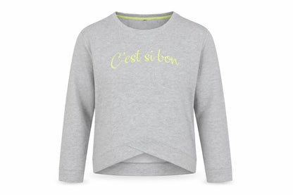 Front view of George women’s grey polyester pullover sweatshirt, size UK 12, - c'est si bon