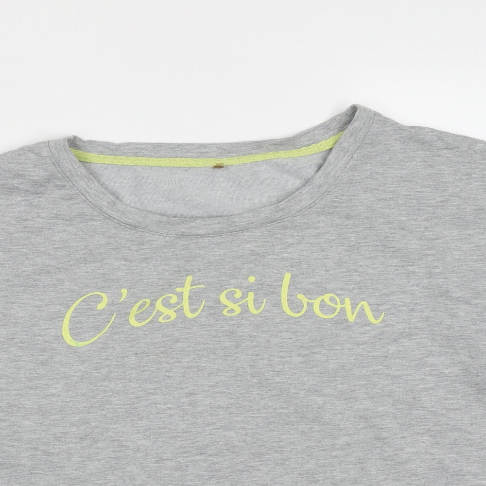 George Womens Grey  Polyester Pullover Sweatshirt Size 12   - C'est Si Bon