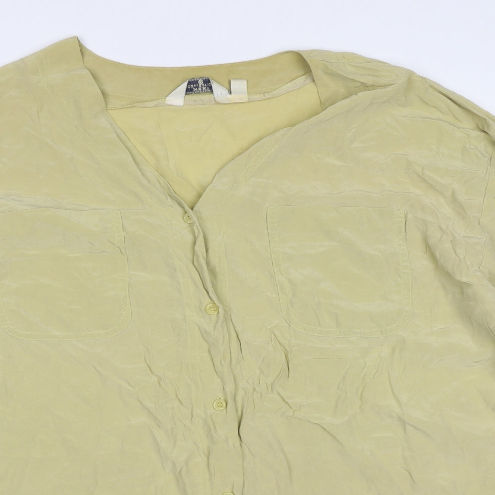 Womens UK Size M NEXT Beige Basic Blouse