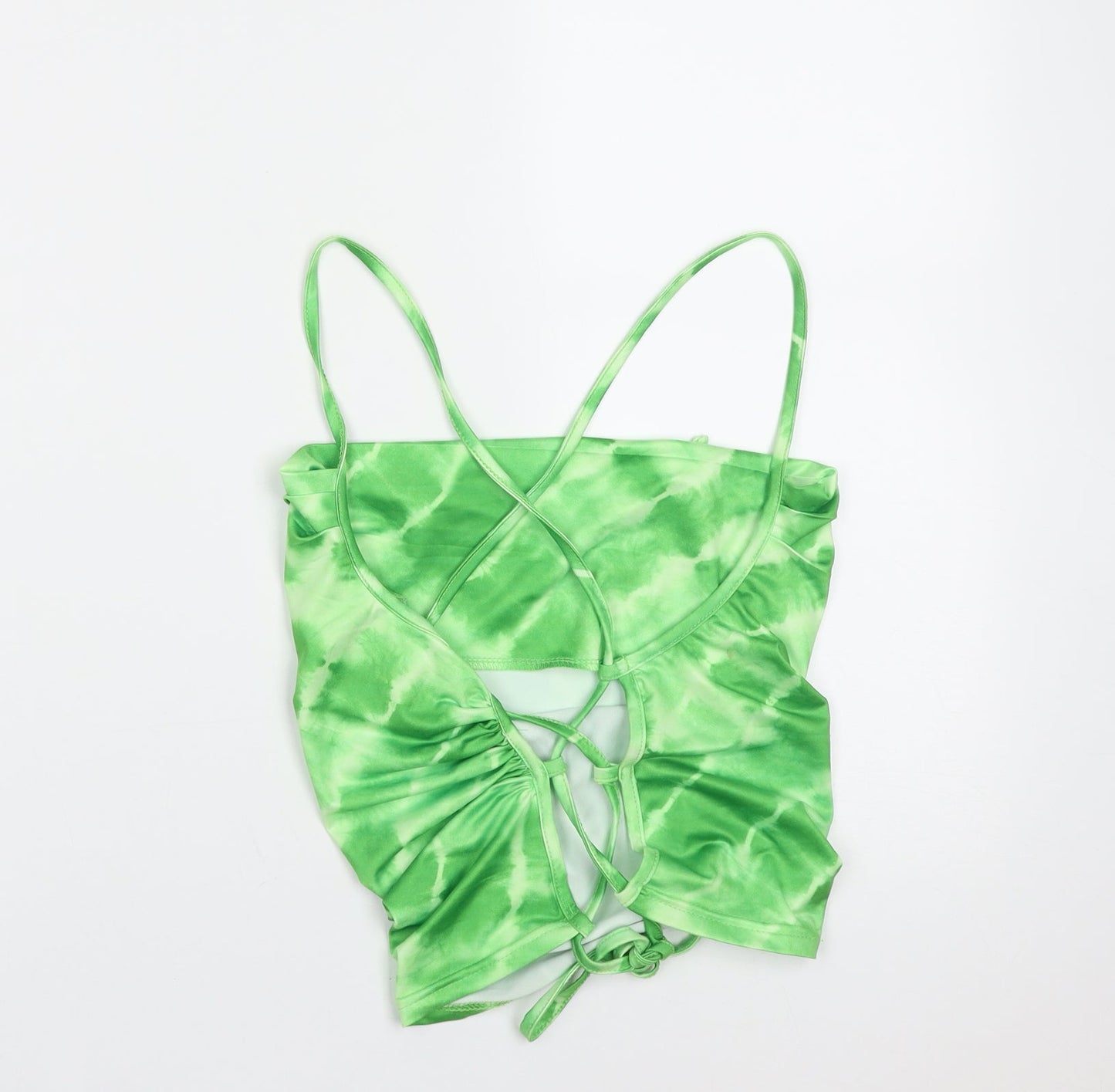 SheIn Womens Green  Polyester Basic Blouse Size L Scoop Neck