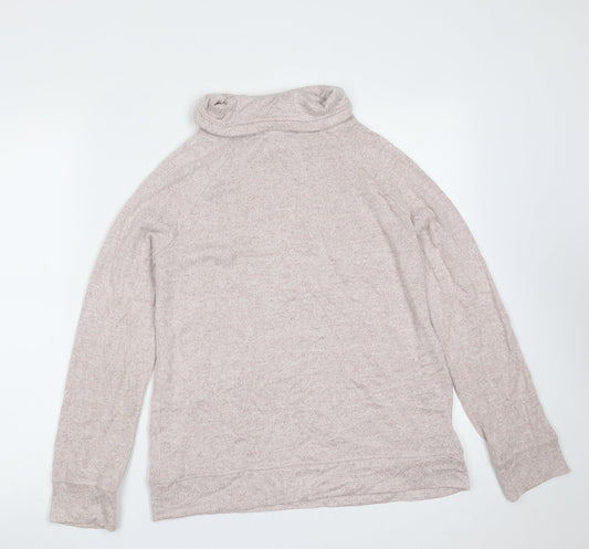 Avenue Womens Pink Roll Neck  Viscose Pullover Jumper Size 8