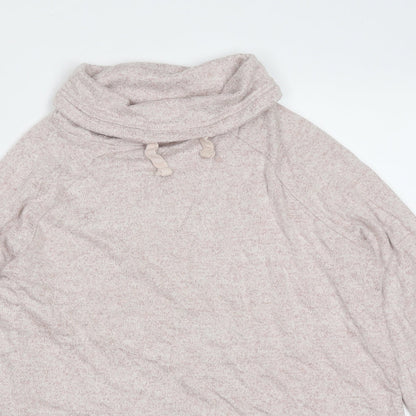 Avenue Womens Pink Roll Neck  Viscose Pullover Jumper Size 8