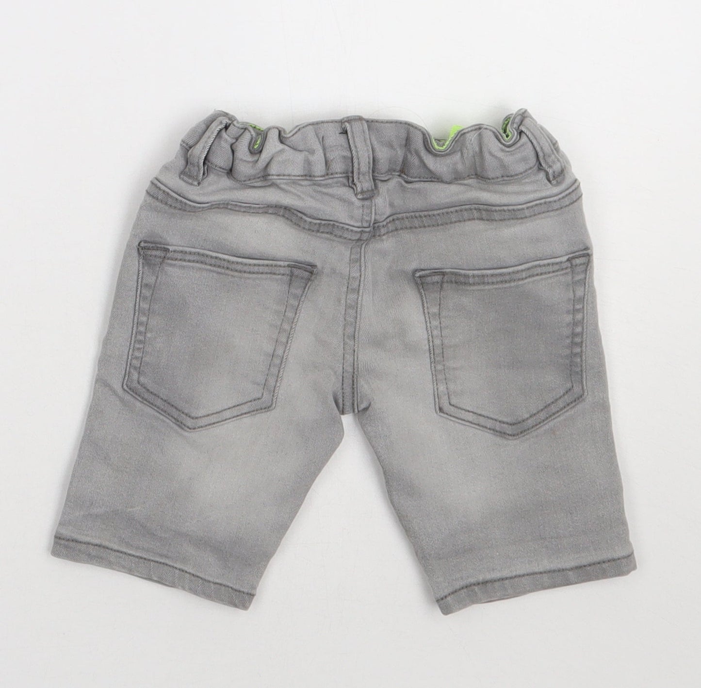 Matalan Boys Grey  Cotton Bermuda Shorts Size 4 Years  Regular Buckle