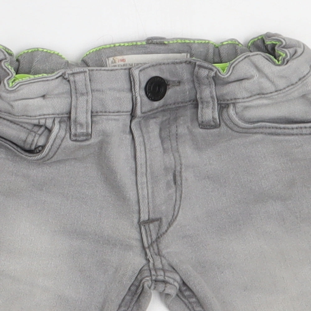 Matalan Boys Grey  Cotton Bermuda Shorts Size 4 Years  Regular Buckle