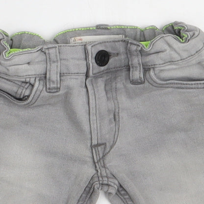 Matalan Boys Grey  Cotton Bermuda Shorts Size 4 Years  Regular Buckle