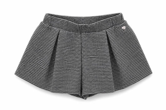 Front view of Fagottino girls’ black polyester skater skort, size 2, years regular pull on