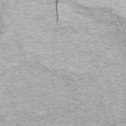 primgle Girls Grey  Cotton Basic Casual Size 2-3 Years Crew Neck Buckle - my baby star