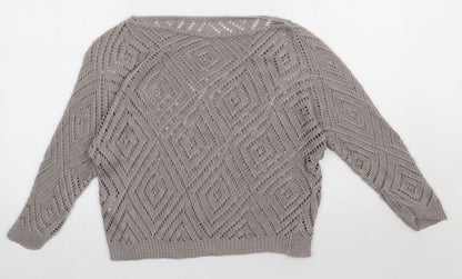 Preworn Womens Brown  Viscose Pullover Sweatshirt Size S  Pullover