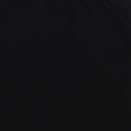 Brand and care label for Matalan boys’ black cotton basic t-shirt, size 10, years crew neck pullover - this is our future