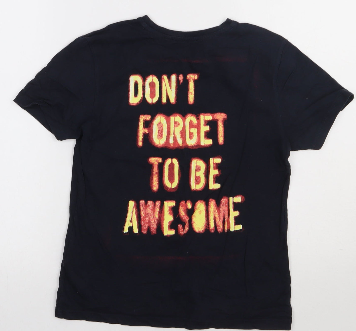 NEXT Boys Blue  Cotton Basic T-Shirt Size 10 Years Crew Neck Pullover - dont forget to be awesome