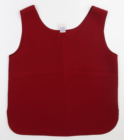 Womens UK Size 12 Preworn Red Basic Tank