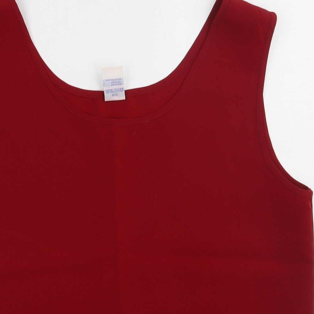 Womens UK Size 12 Preworn Red Basic Tank