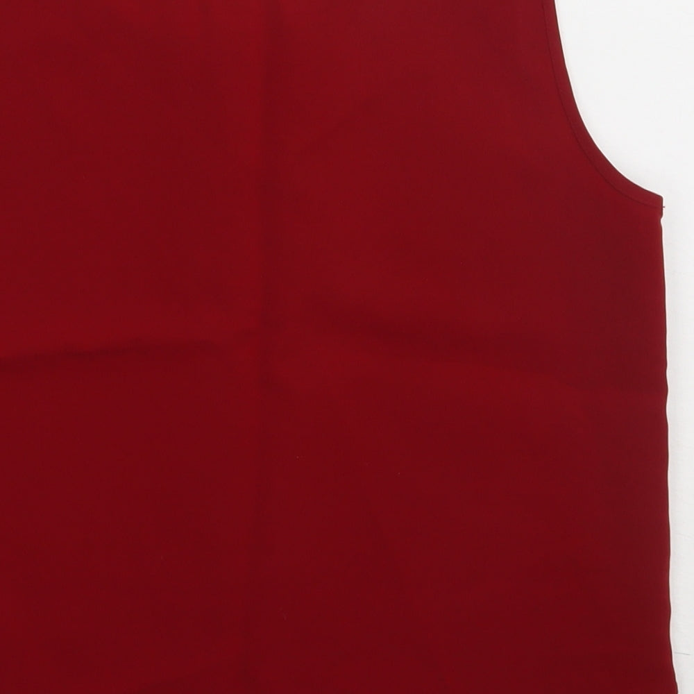 Womens UK Size 12 Preworn Red Basic Tank