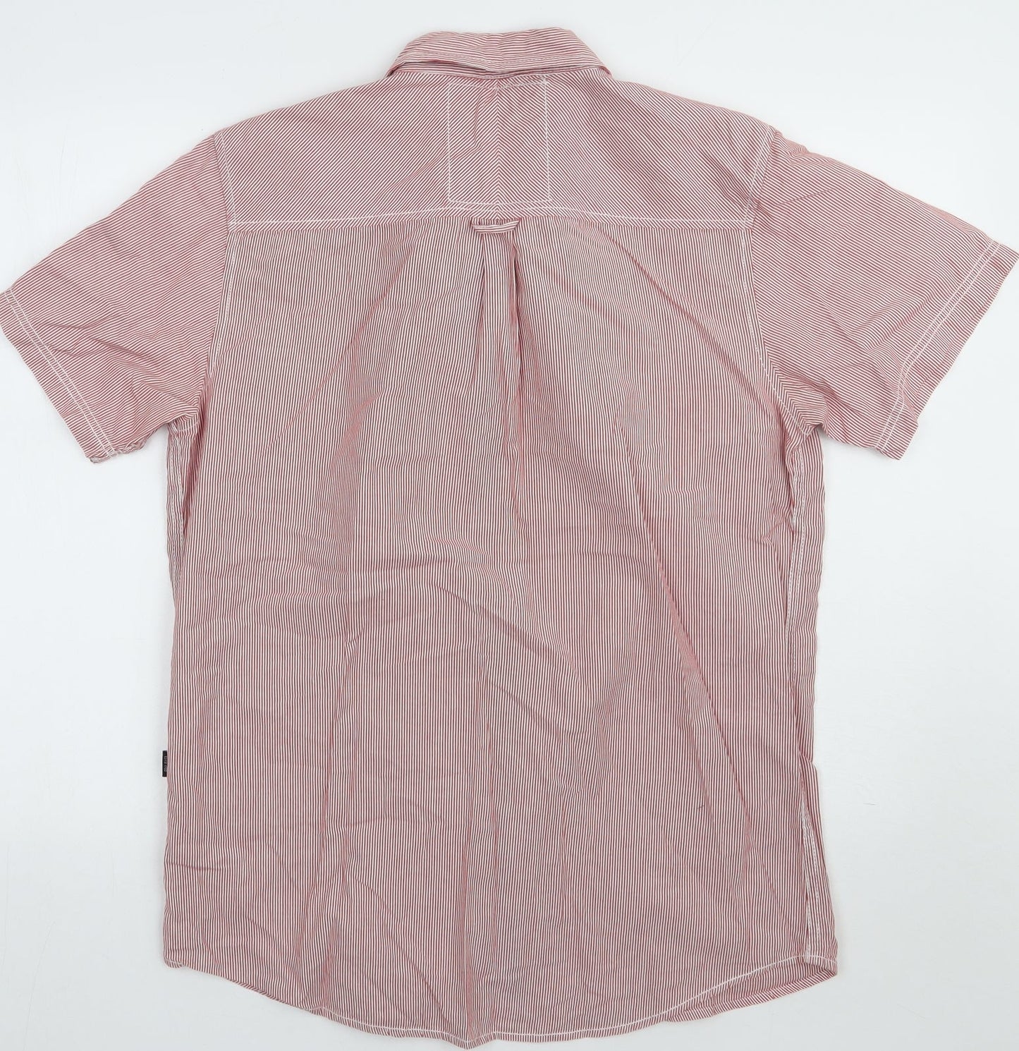 salt rock Mens Red Check Cotton  Button-Up Size M Collared Button