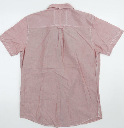 salt rock Mens Red Check Cotton  Button-Up Size M Collared Button