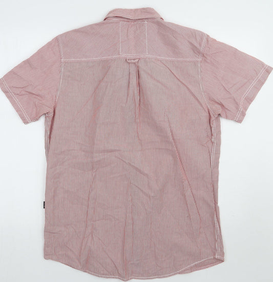 salt rock Mens Red Check Cotton  Button-Up Size M Collared Button