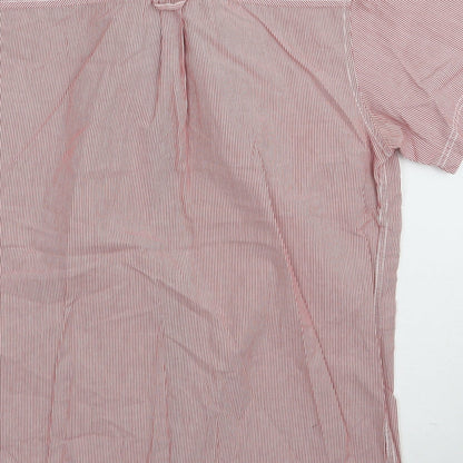 salt rock Mens Red Check Cotton  Button-Up Size M Collared Button