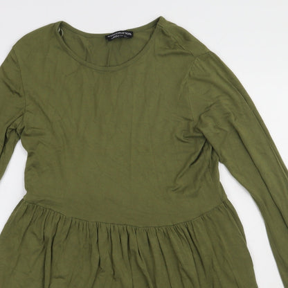 Wednesday Girl Womens Green  Viscose A-Line  Size XS  Crew Neck Pullover