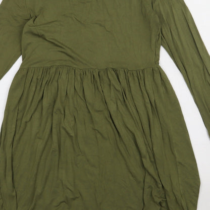 Wednesday Girl Womens Green  Viscose A-Line  Size XS  Crew Neck Pullover