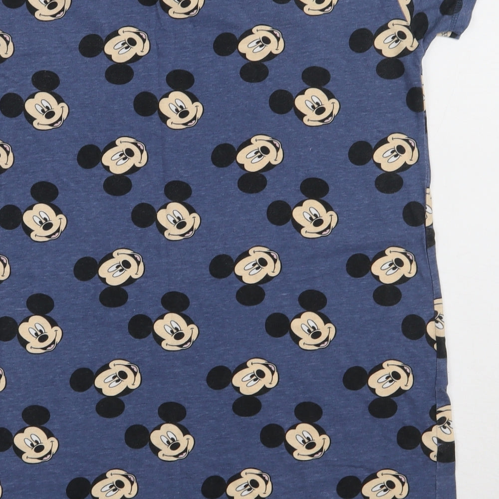 Primark Womens Blue Geometric Cotton  Dress Size 6   - Micky Mouse