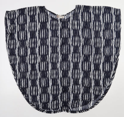 Womens UK Size M Preworn Blue Cape Jumper