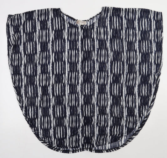 Womens UK Size M Preworn Blue Cape Jumper