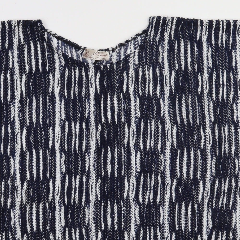 Womens UK Size M Preworn Blue Cape Jumper