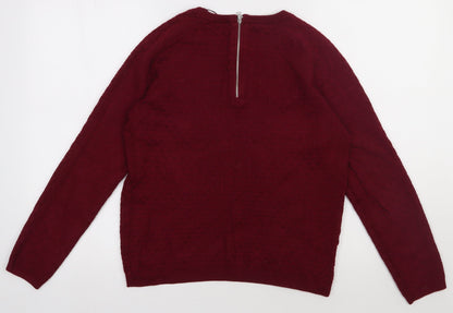 Matalan Womens Purple  Viscose Pullover Sweatshirt Size 14  Zip