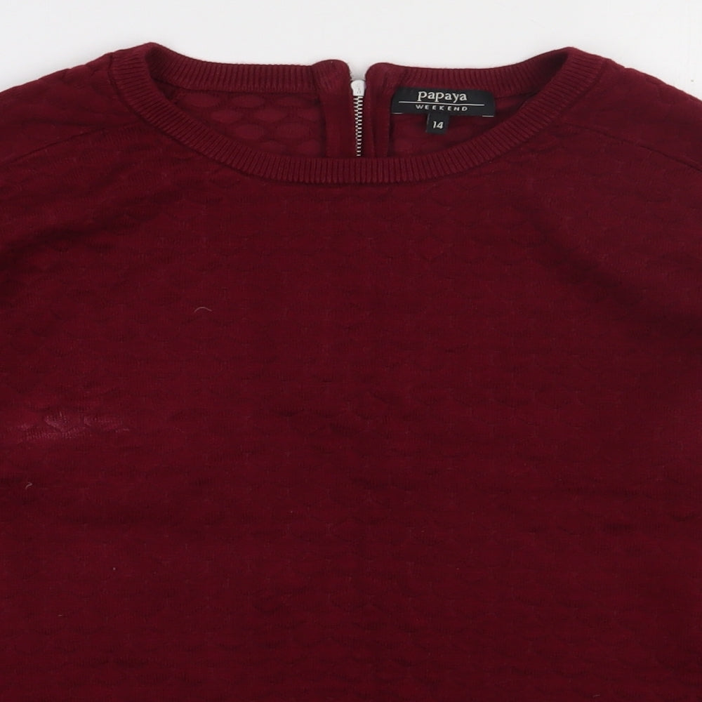 Matalan Womens Purple  Viscose Pullover Sweatshirt Size 14  Zip