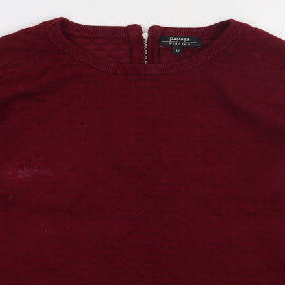 Matalan Womens Purple  Viscose Pullover Sweatshirt Size 14  Zip