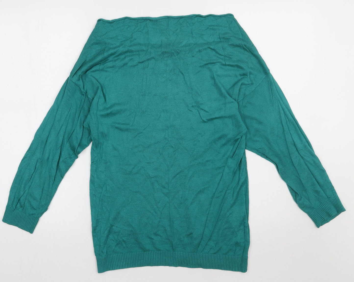 Warehouse Womens Green  Viscose Pullover Sweatshirt Size 10  Pullover