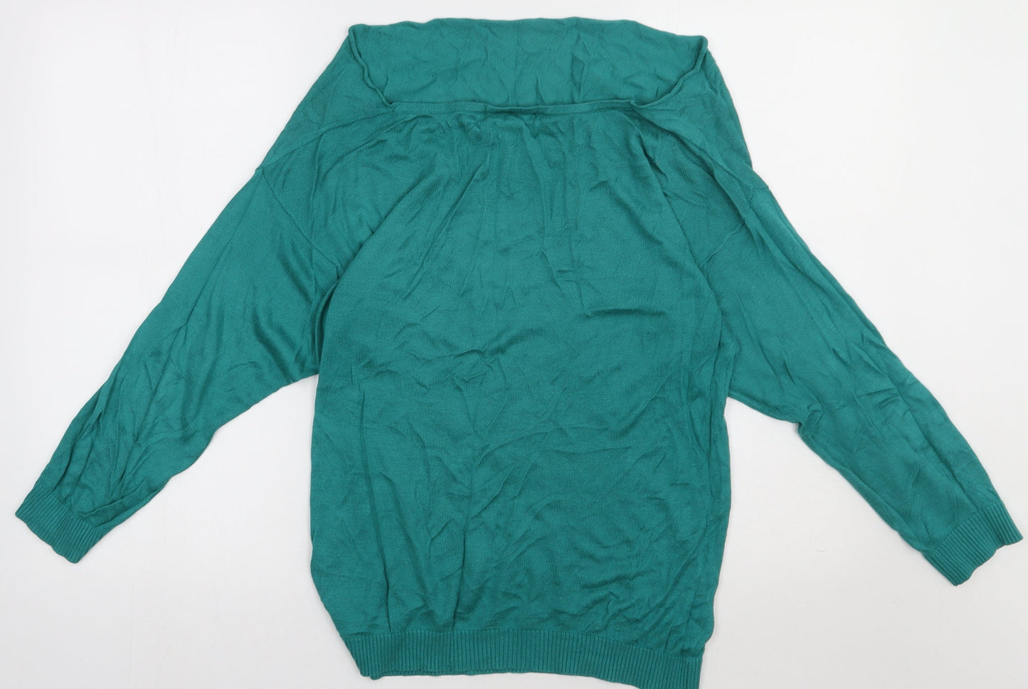 Warehouse Womens Green  Viscose Pullover Sweatshirt Size 10  Pullover