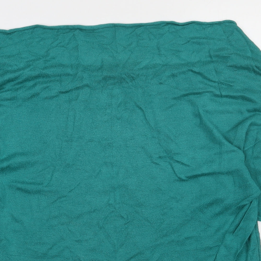 Warehouse Womens Green  Viscose Pullover Sweatshirt Size 10  Pullover