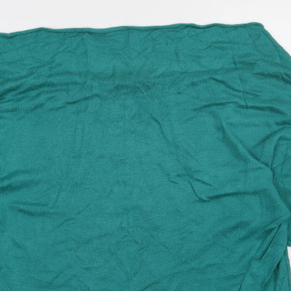 Warehouse Womens Green  Viscose Pullover Sweatshirt Size 10  Pullover