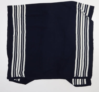 intuition Womens Beige  Striped Acrylic Cape Jumper Size M