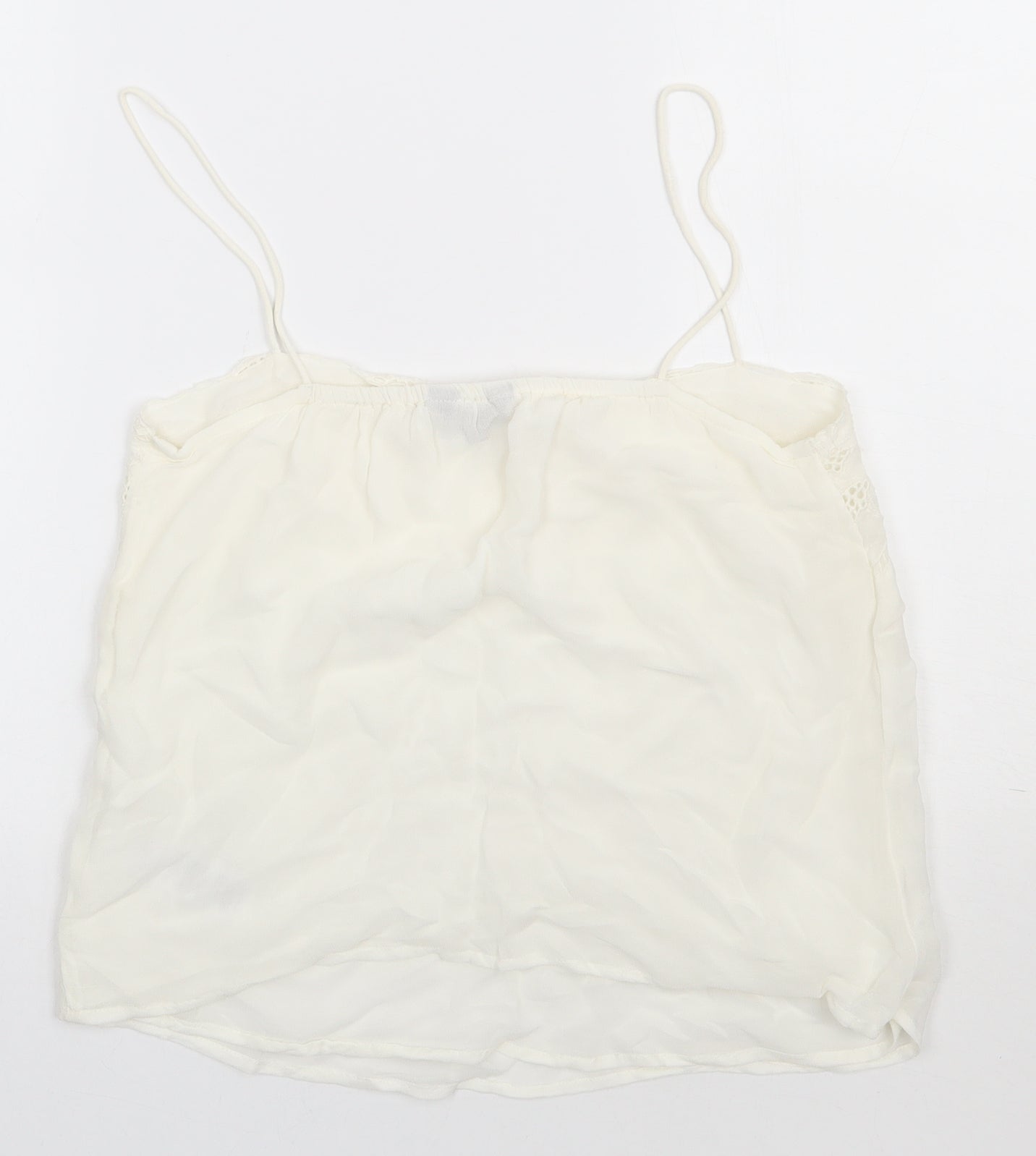 Womens UK Size 10 New Look White Basic Tank