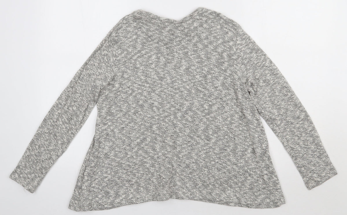 Back view of River Island women’s beige cotton pullover sweatshirt, size UK 12, pullover