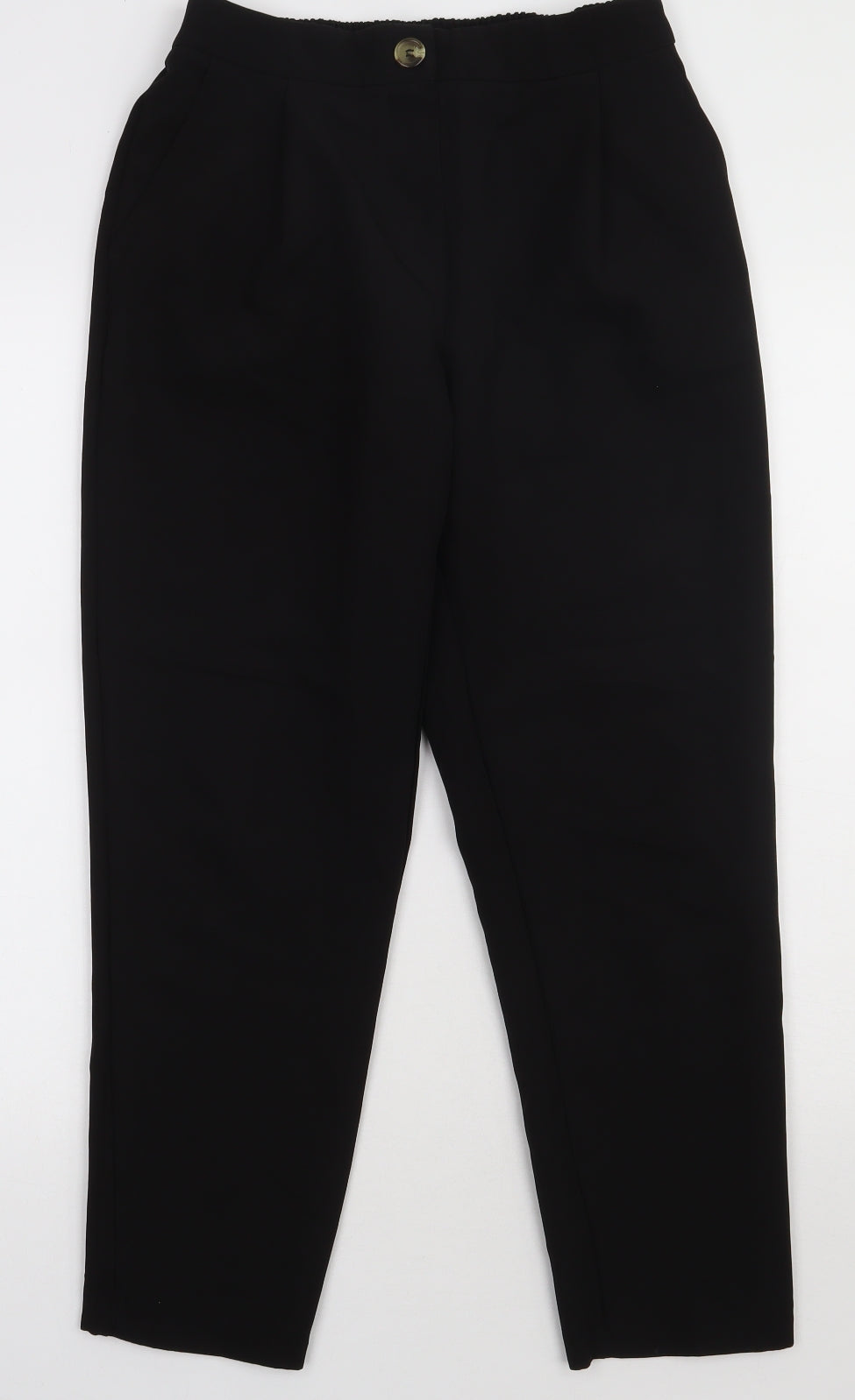 New Look Womens Black  Polyester Trousers  Size 8 L28 in Regular Button