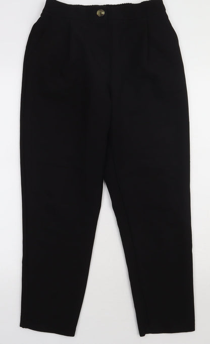 New Look Womens Black  Polyester Trousers  Size 8 L28 in Regular Button