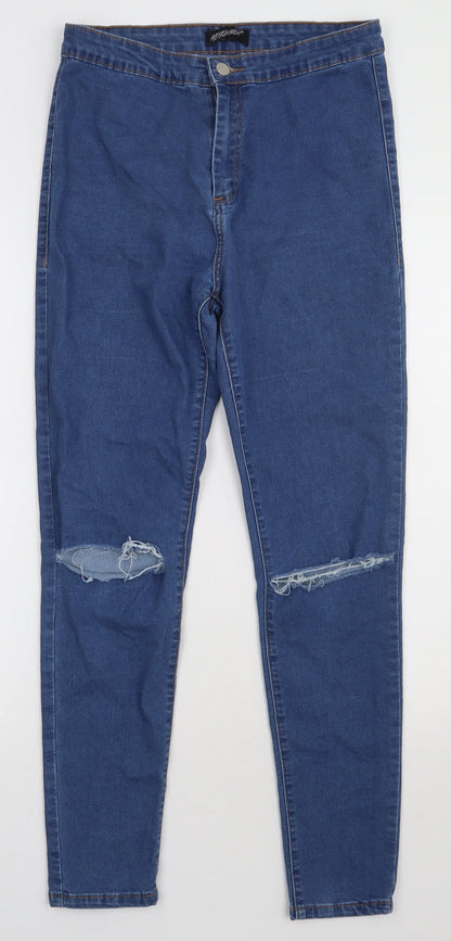Womens UK Size 12 momokrom Regular Fit Skinny Blue Jeans
