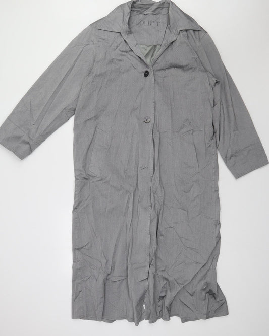 Cloud Nine Womens Grey   Overcoat Coat Size M  Button