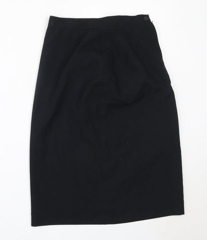 E.A.S Womens Black  Polyester Straight & Pencil Skirt Size 10