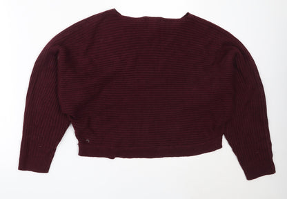 Womens UK Size M New Look Purple Pullover Jumper