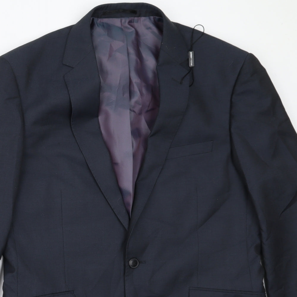 Mens UK Size 38 Taylor & Wright Regular Blue Suit Jacket