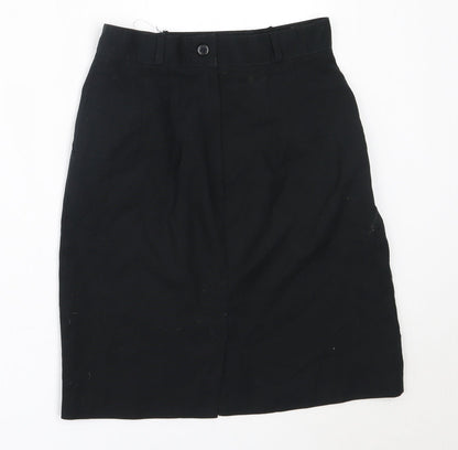 Back to Basix Womens Black  Polyester Straight & Pencil Skirt Size 10