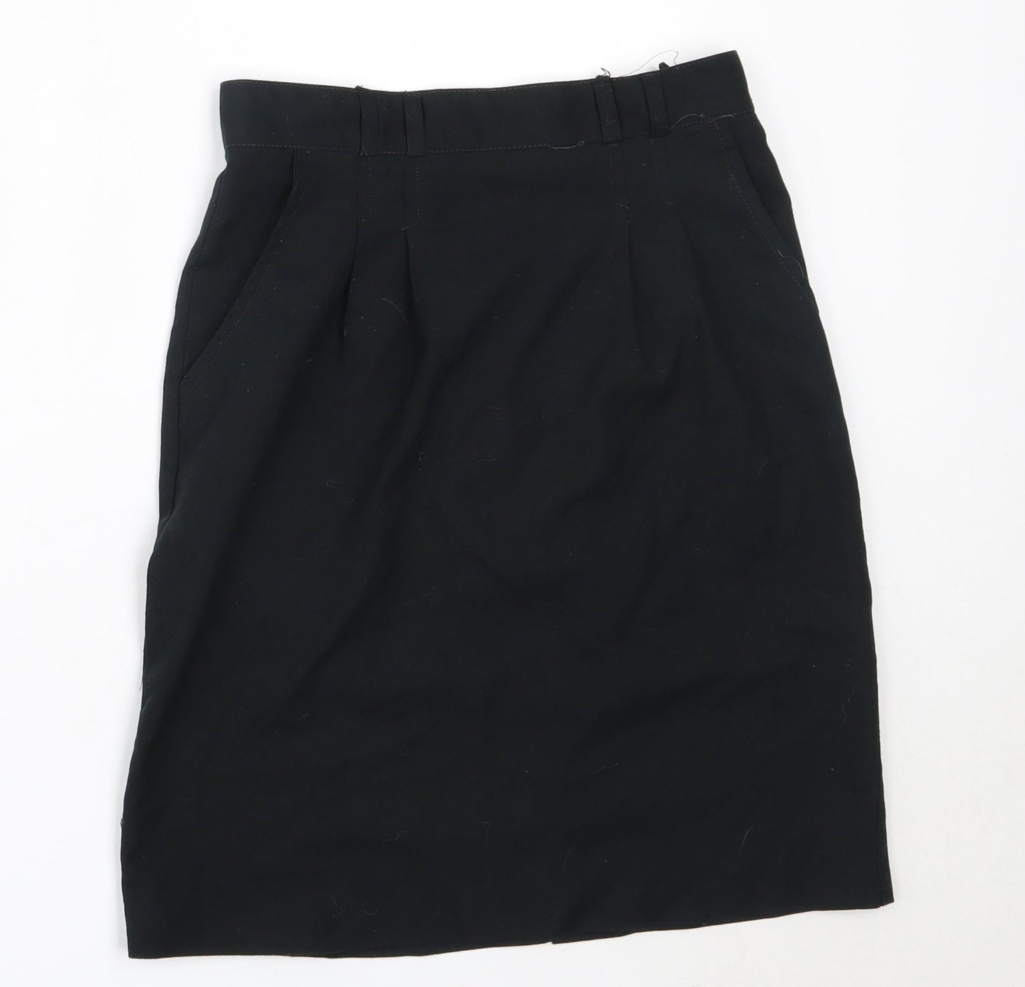 Back to Basix Womens Black  Polyester Straight & Pencil Skirt Size 10